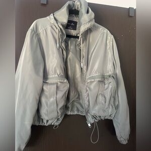 New Look cropped jacket in a satin-like finish